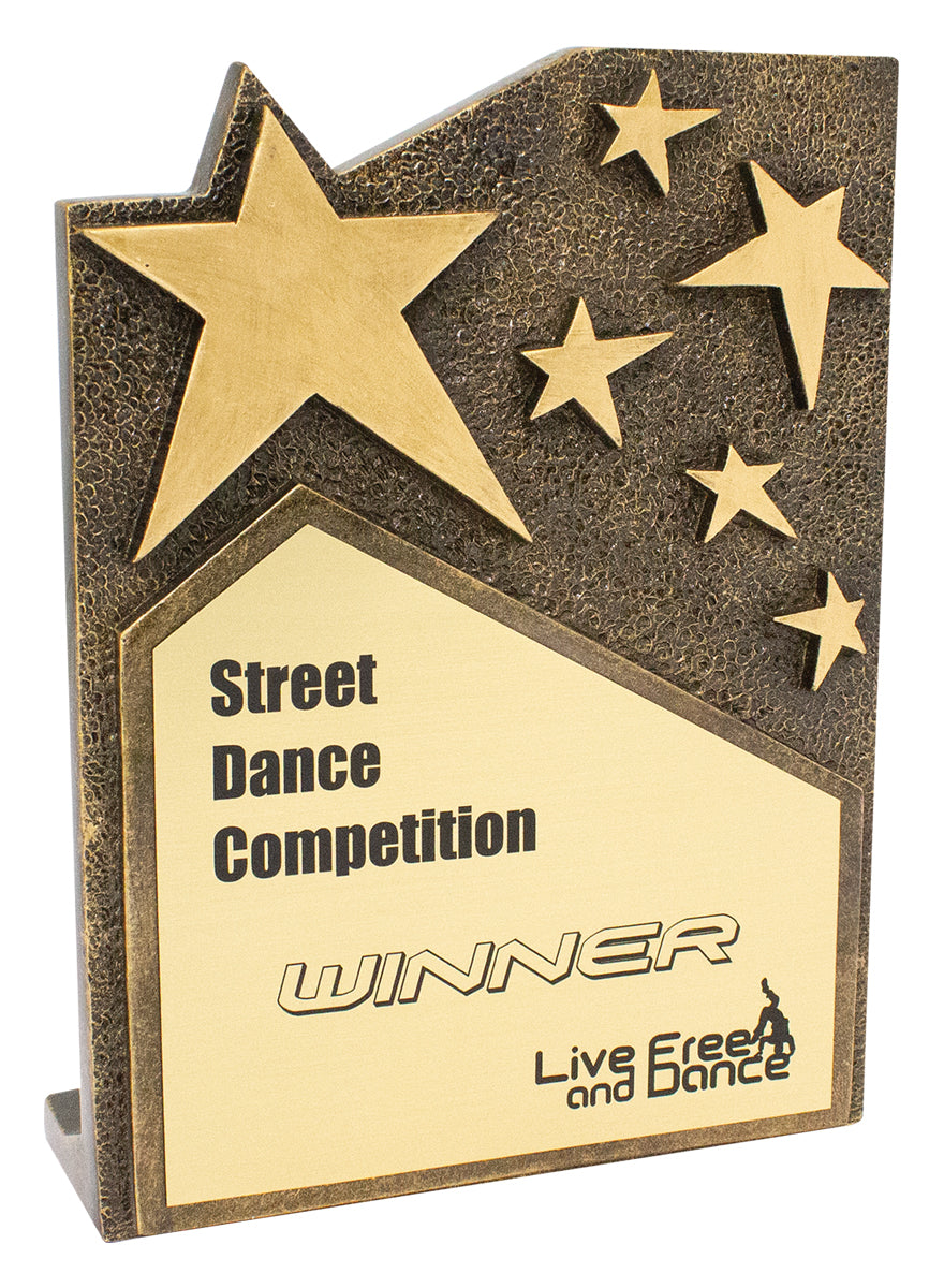 Star Cross Gold Plaque 195mm