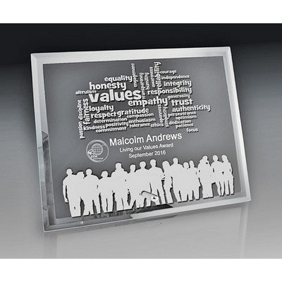 Mirror Edged Clear Glass-Rectangle Portrait