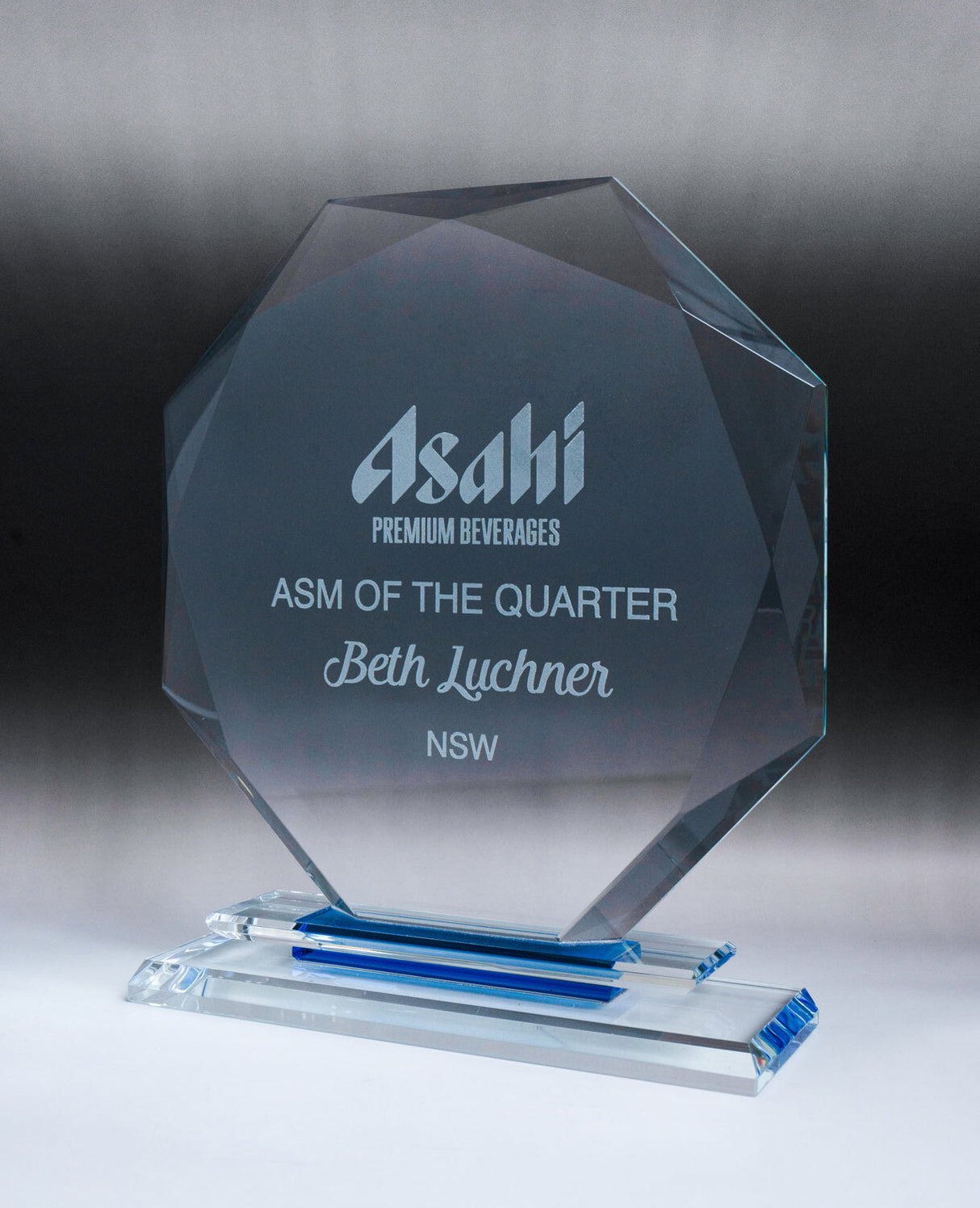 Aquamarine Glass-Octagon
