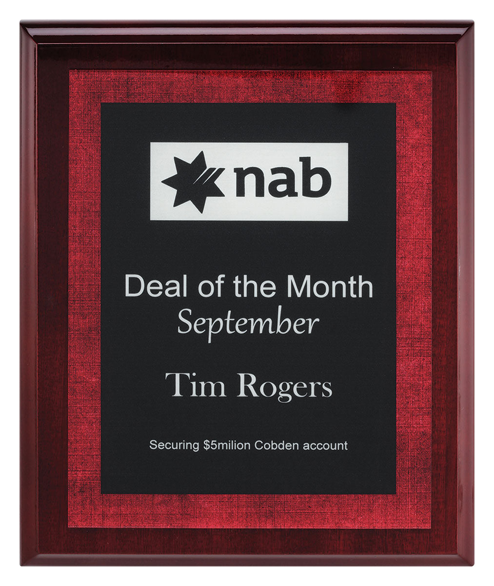 Vivid Red Plaque 250mm