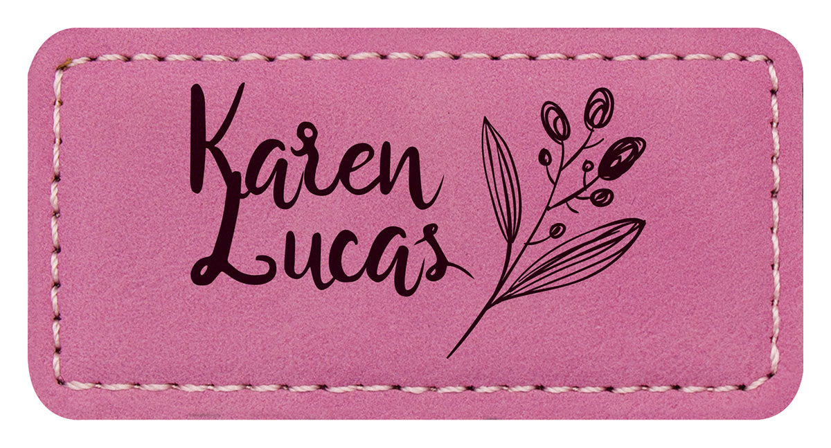Name Badge - Pink 75 x 35mm