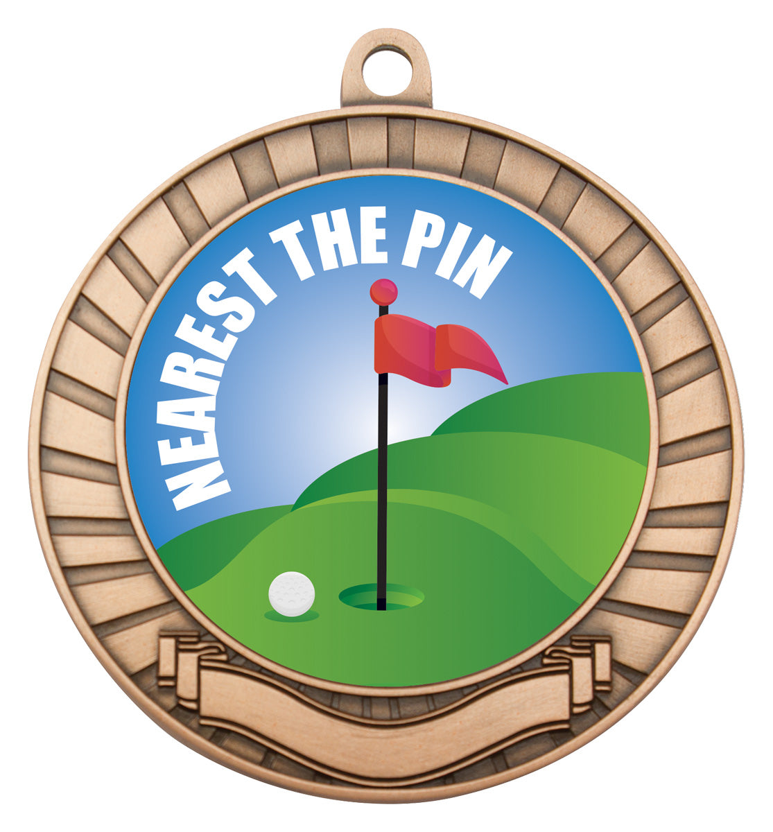 Eco Scroll - Nearest the Pin Bronze