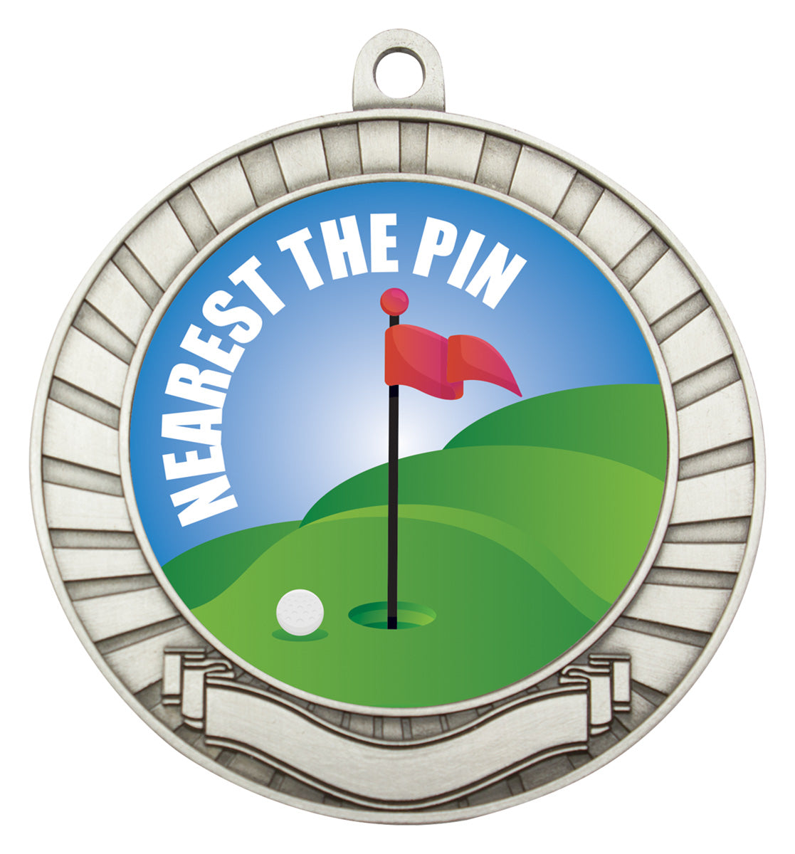 Eco Scroll - Nearest the Pin Silver