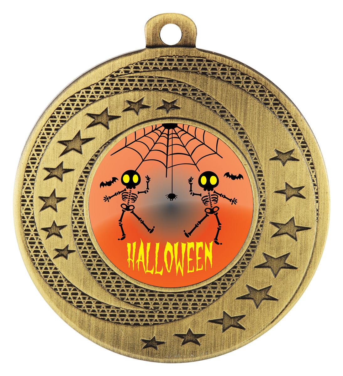 Medal - Halloween Skeletons Gold