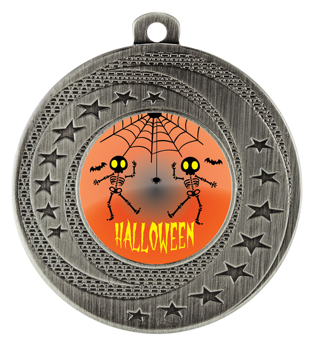Medal - Halloween Skeletons Silver