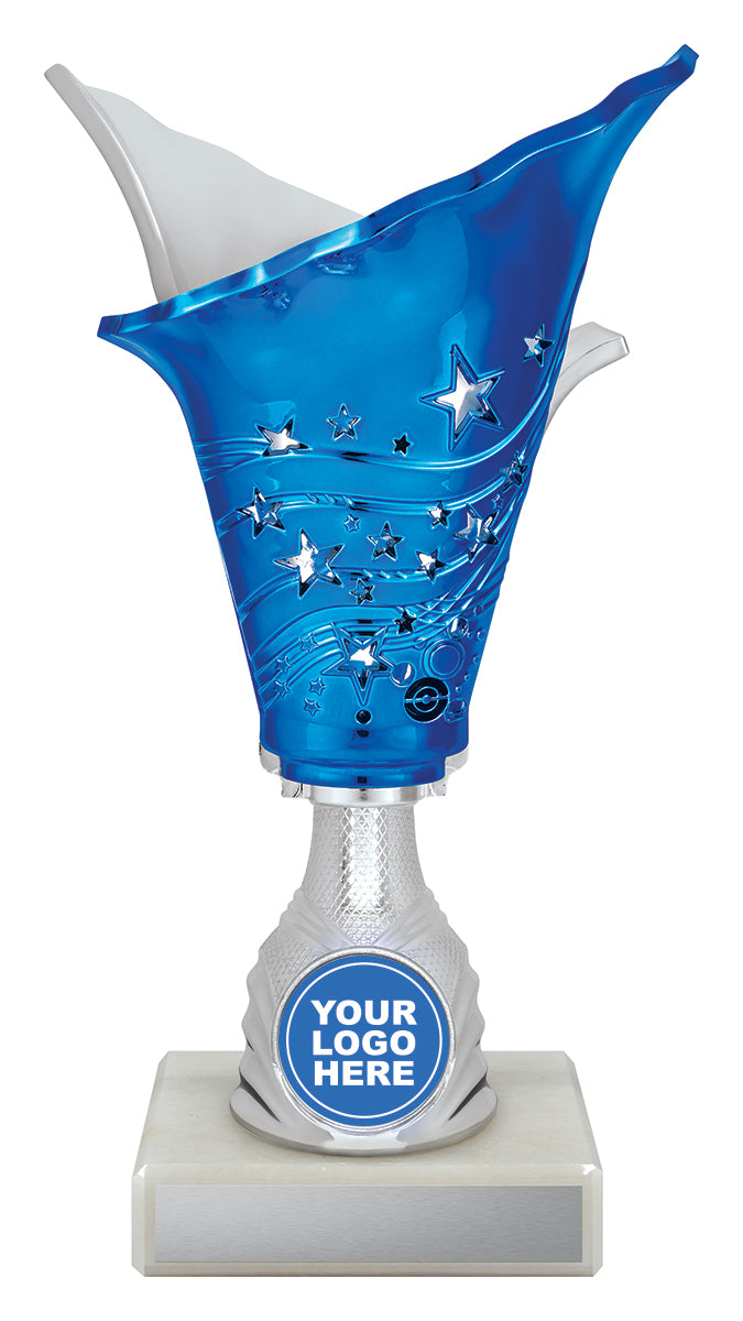 Fire Cup - Silver / Blue 195mm