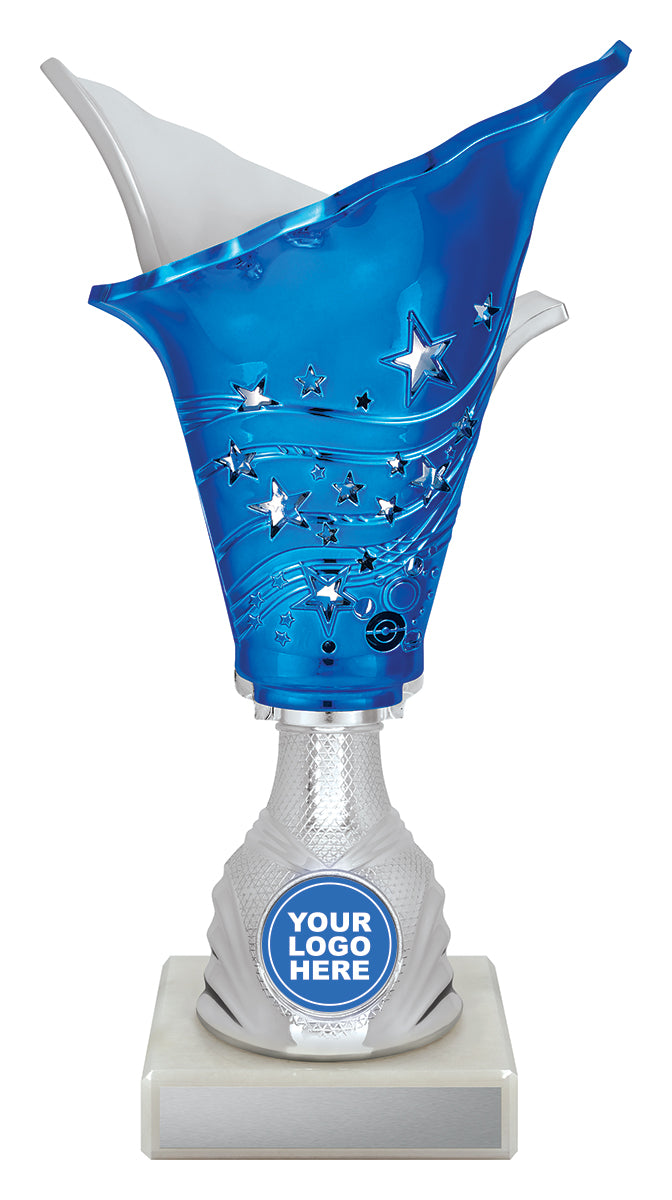 Fire Cup - Silver / Blue 220mm