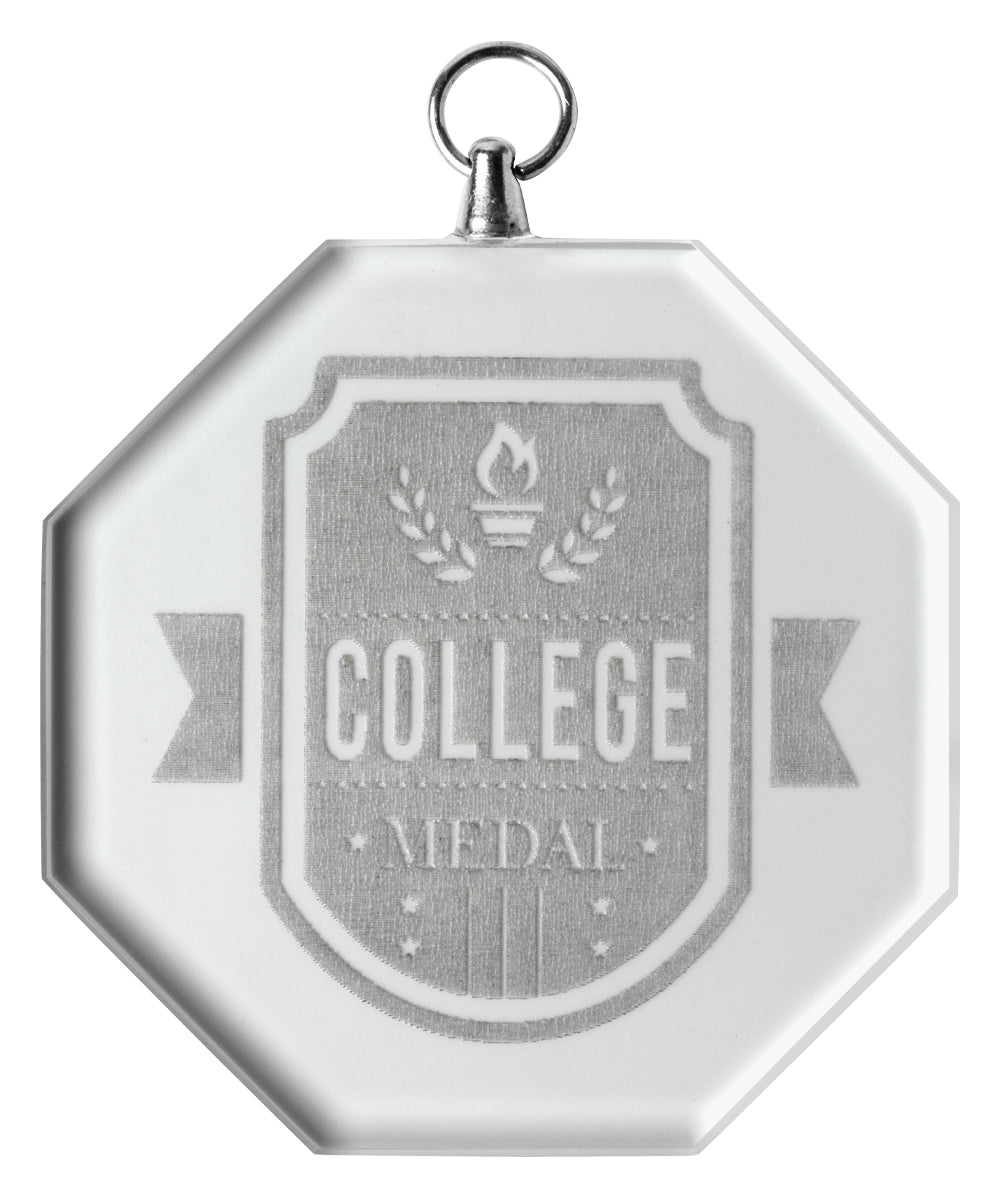 Glass Medal - Octagon 50mm