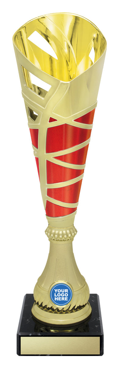 Hex Cup - Gold / Red 390mm