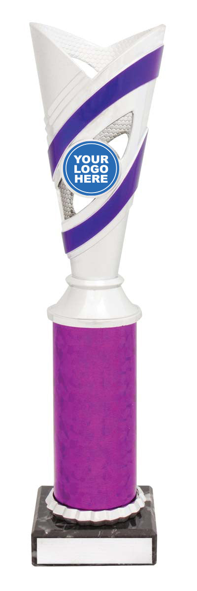 Curve Cups - Silver / Purple 275mm