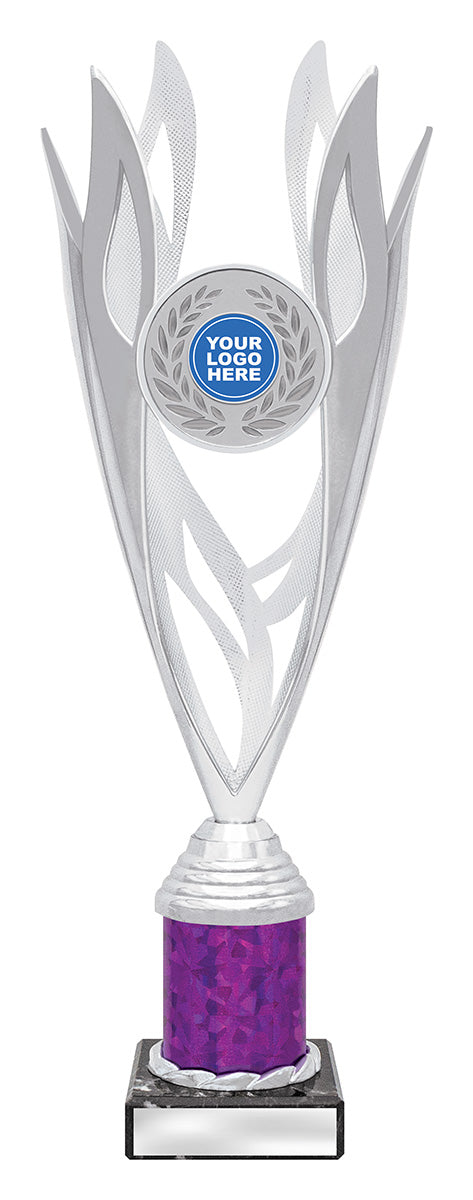 Lantern - Silver / Purple 335mm