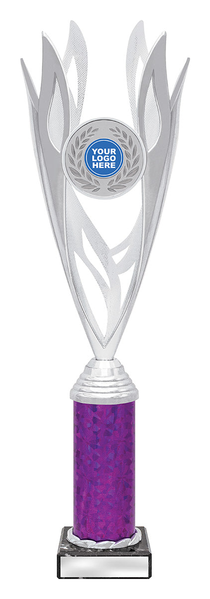 Lantern - Silver / Purple 385mm