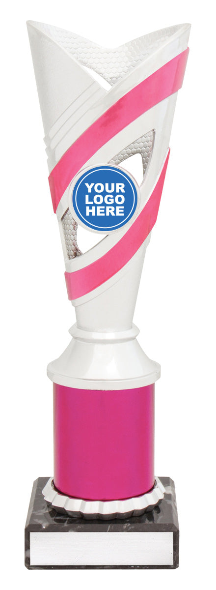 Curve Cups - Silver / Pink 225mm