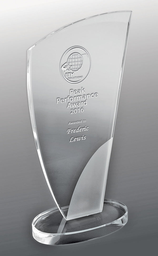 Designer Sandblasted Glass - Wedge