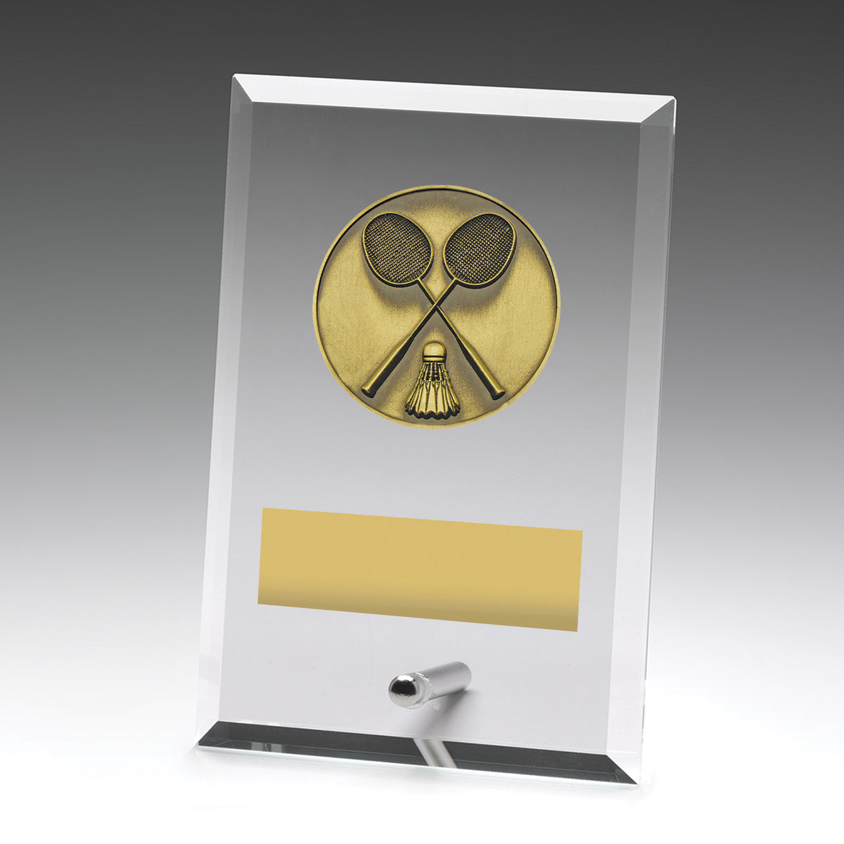 Glass Plaques - Badminton 150mm