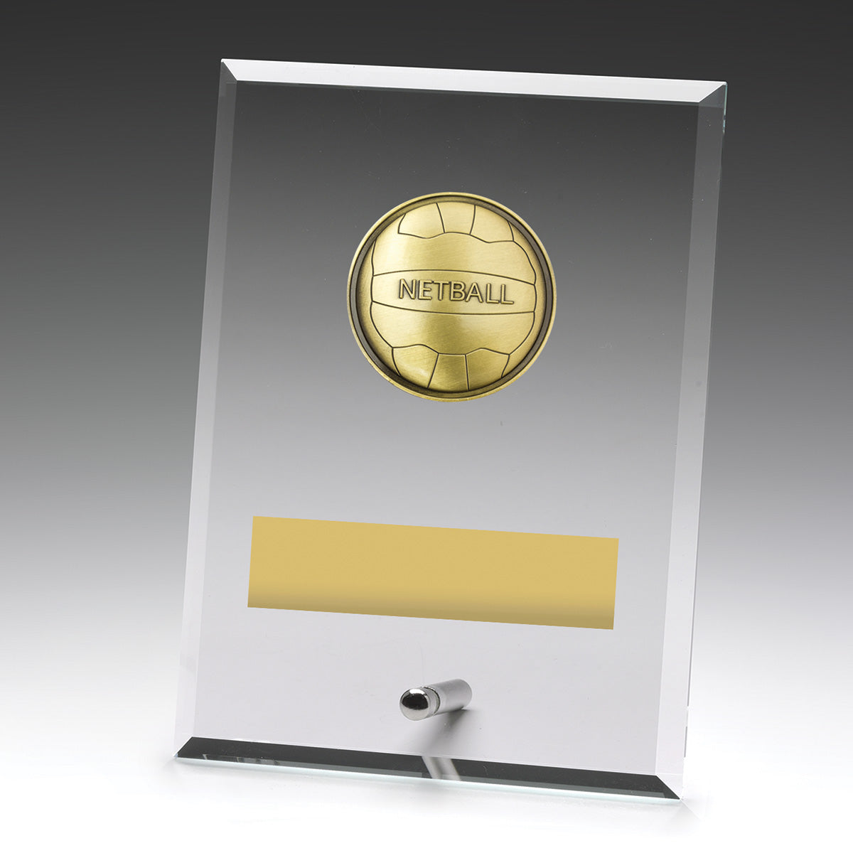 Glass Plaques - Netball 175mm