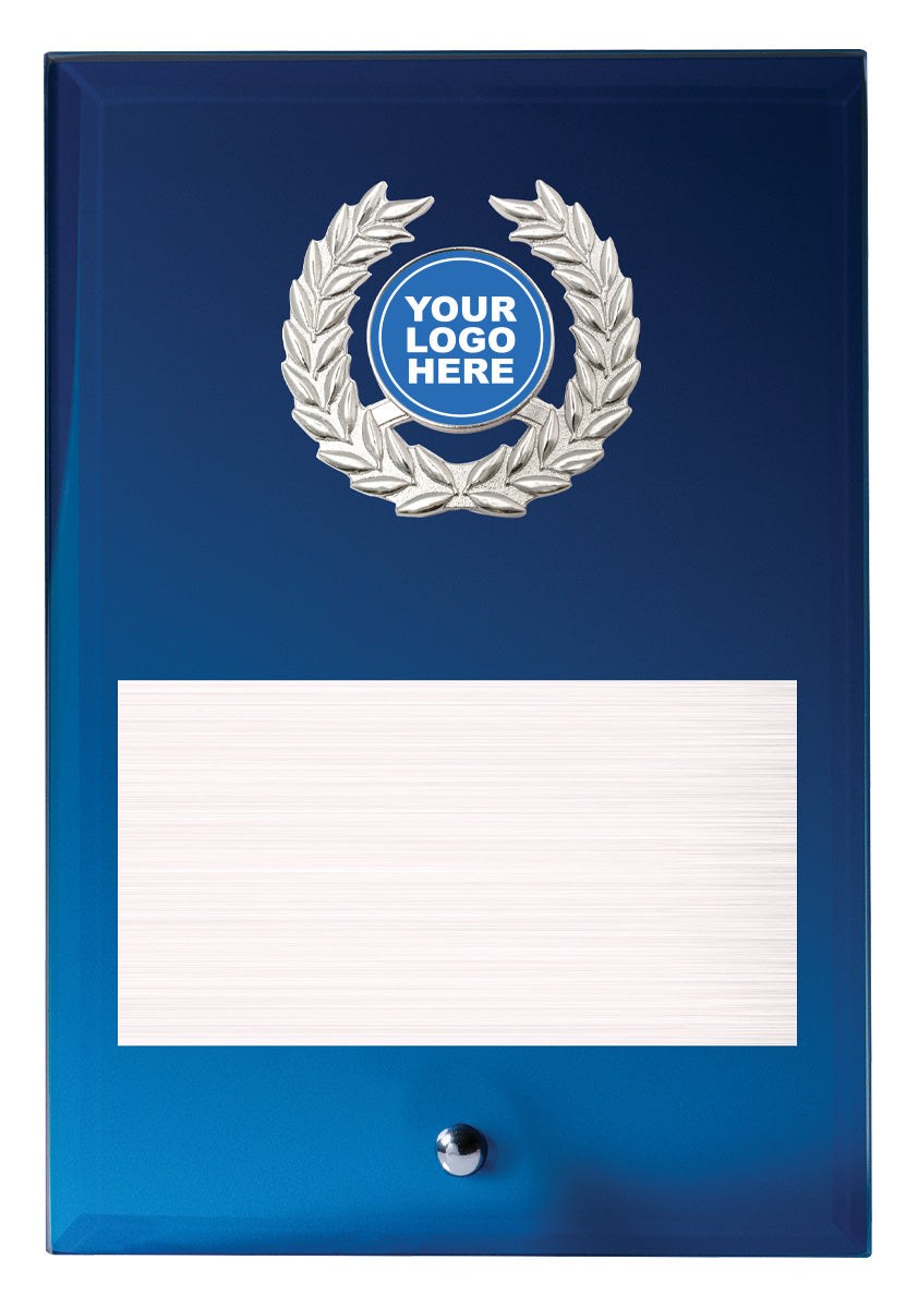 Blue Glass Plaque 150mm