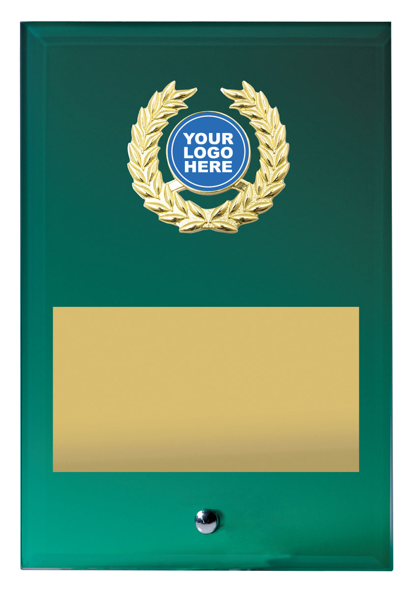 Green Glass Plaque 150mm