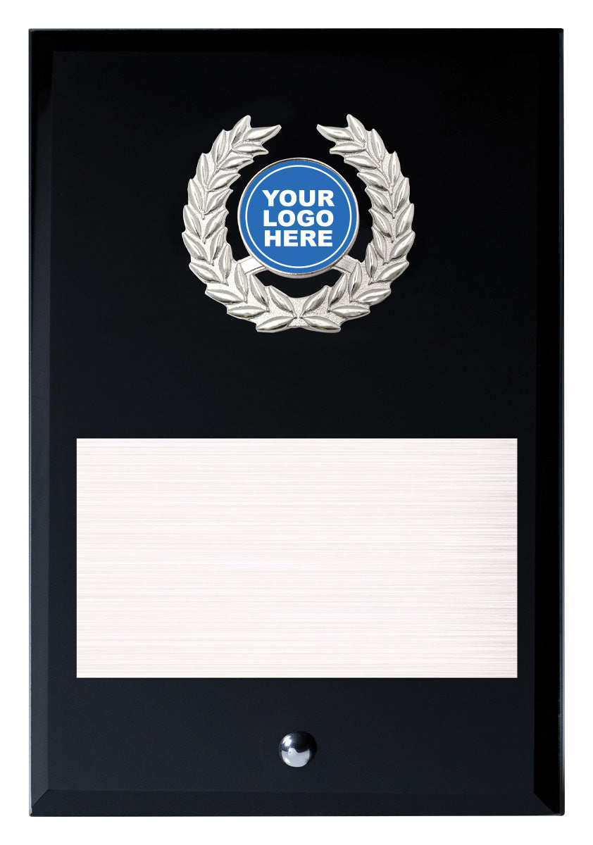 Black Glass Plaque 150mm