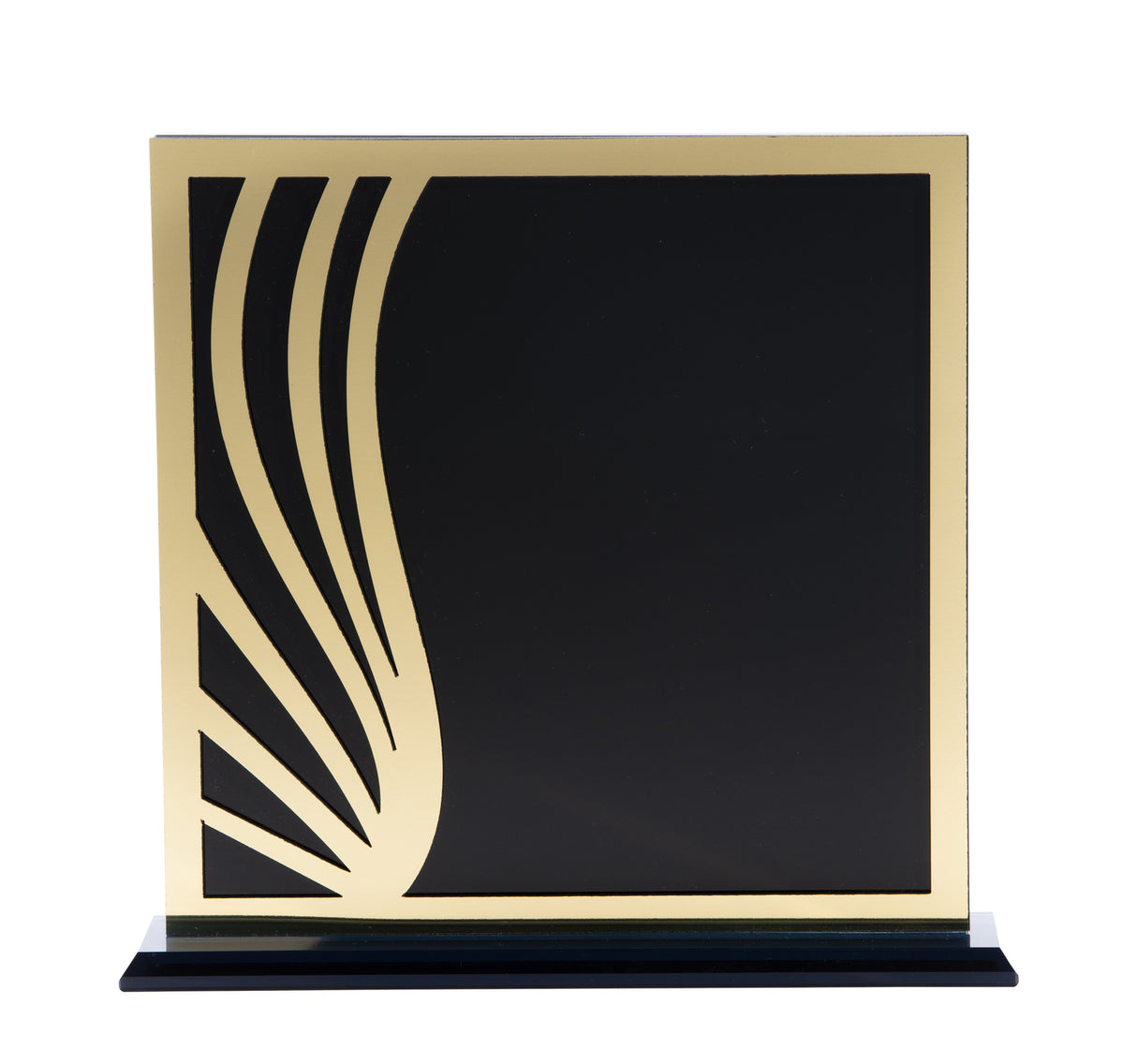 Black Laser Glass with Acrylic
