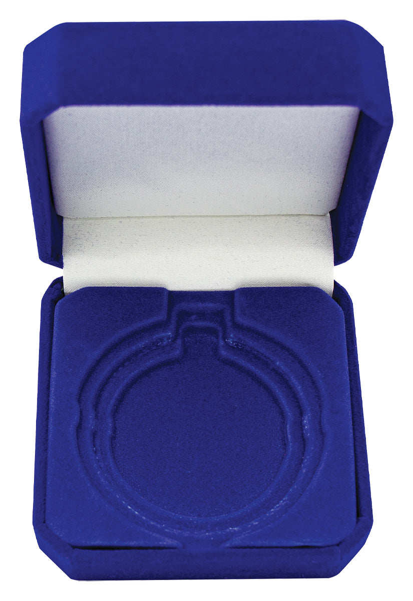 Crown Medal Box Blue 90mm