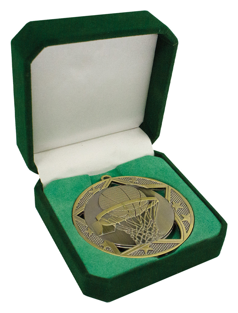Crown Medal Box Green 90mm