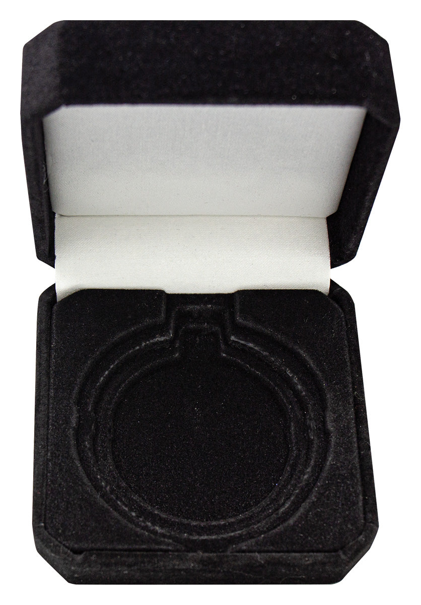 Crown Medal Box Black 90mm