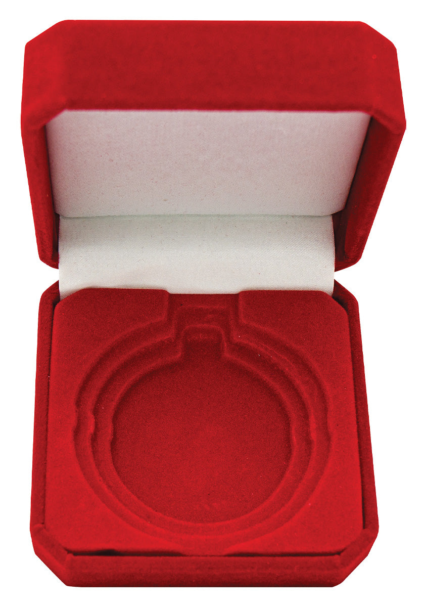 Crown Medal Box Red 90mm