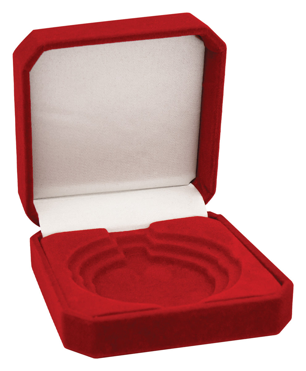 Crown Medal Box Red 90mm