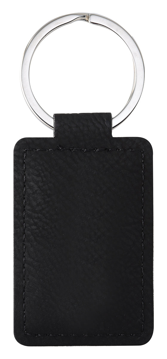 Leatherette Keychain - Black 60mm