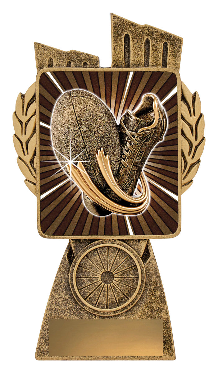 Antique Gold Lynx - Rugby Theme 150mm