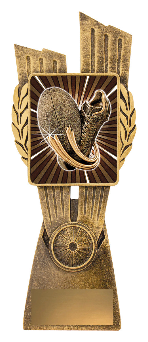 Antique Gold Lynx - Rugby Theme 210mm