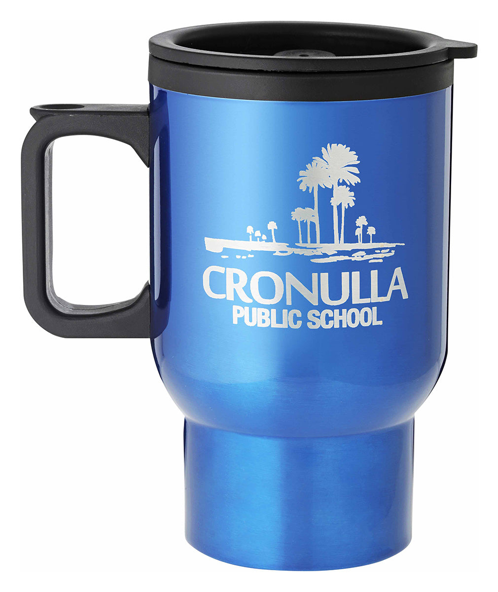 Blue Travel Mug with Handle 470ml