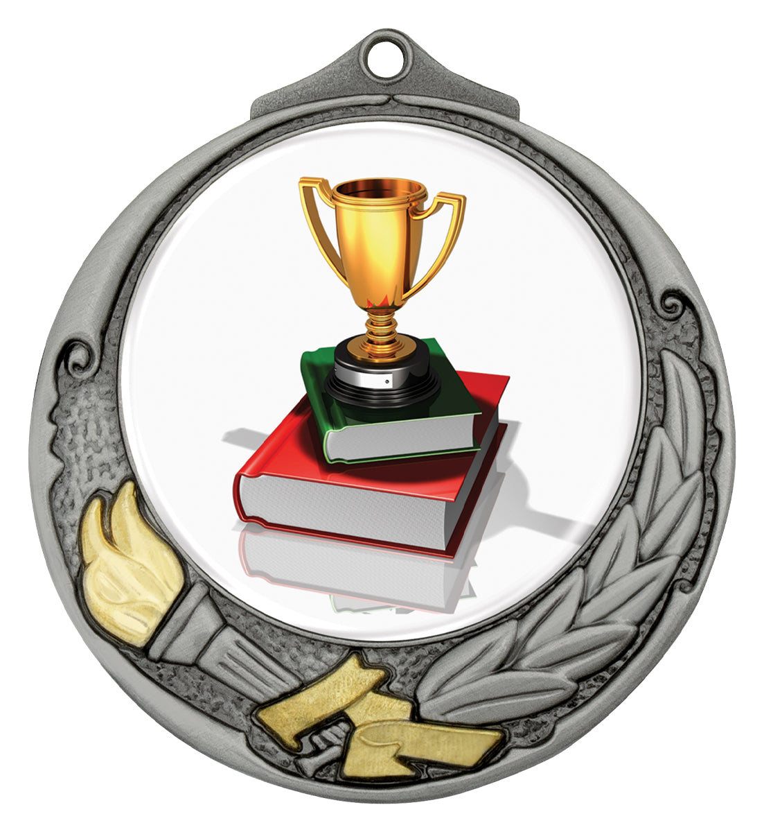 Torch Medal 50mm Silver