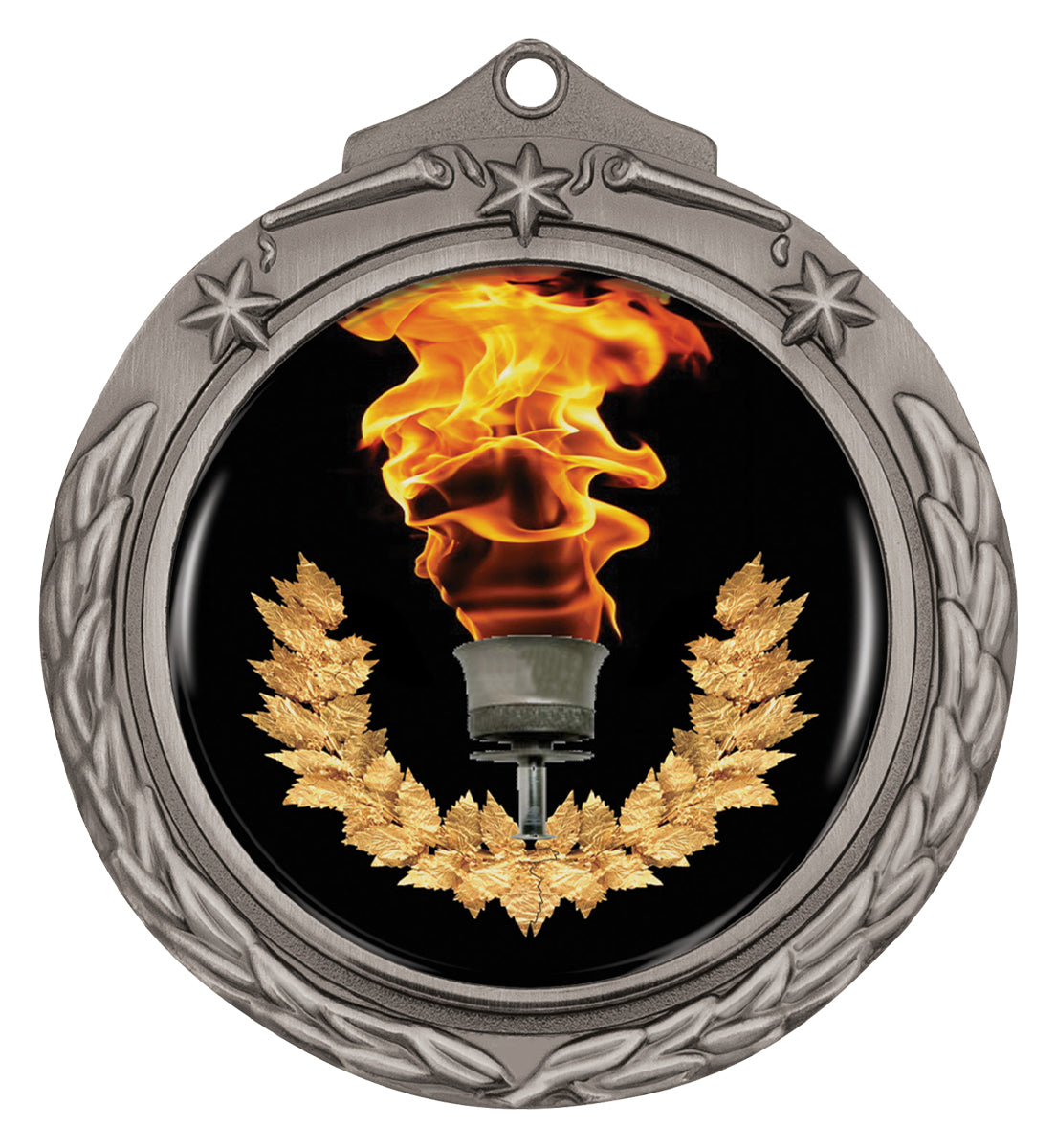 Stars & Wreath 50mm Silver