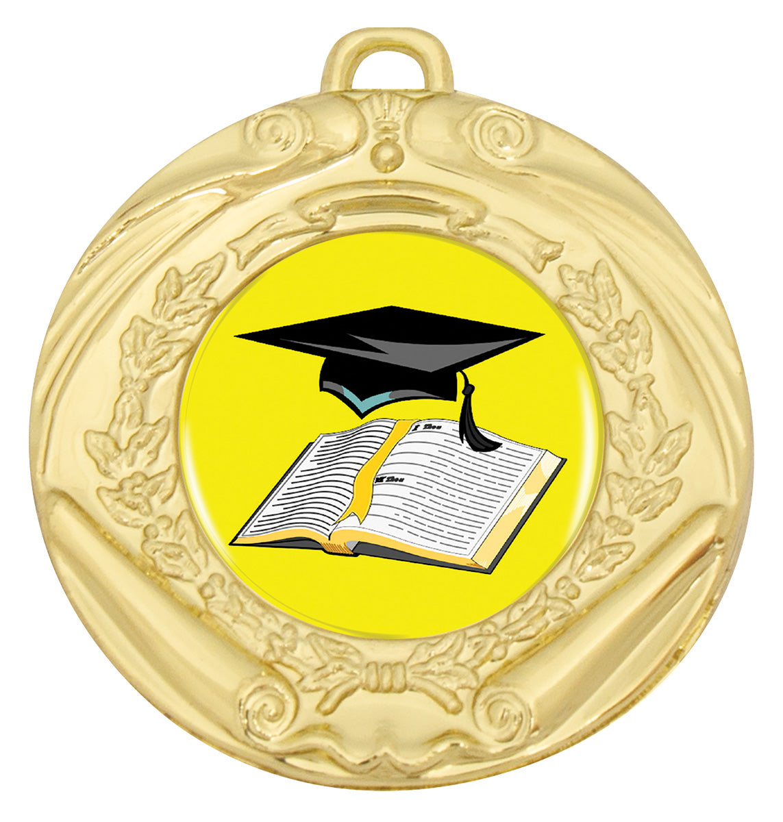 Scroll Medal Shiny Gold