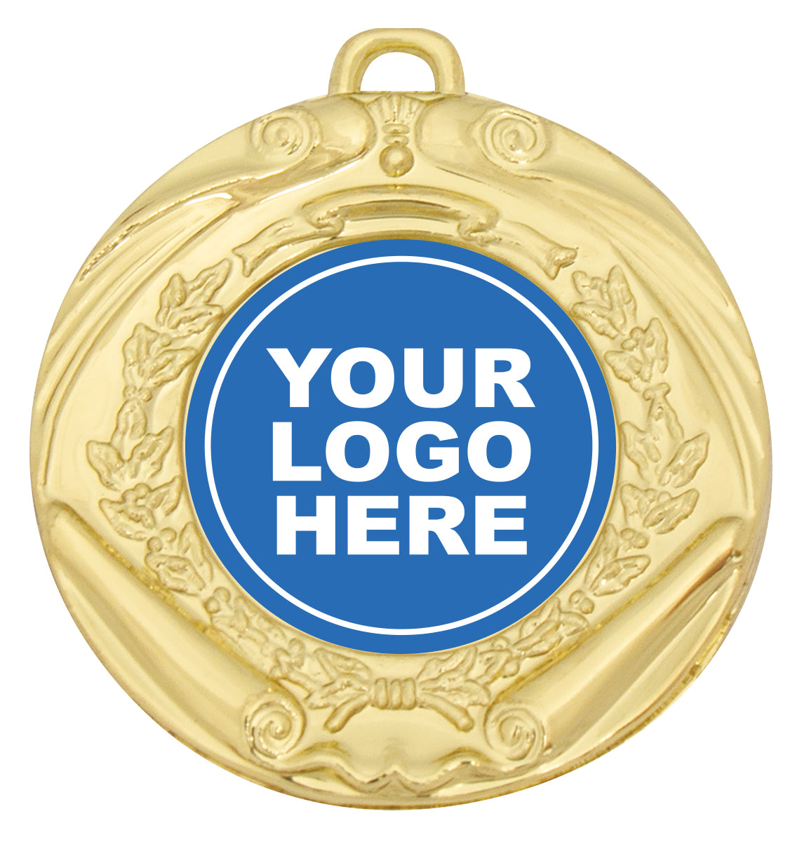 Scroll Medal Shiny Gold