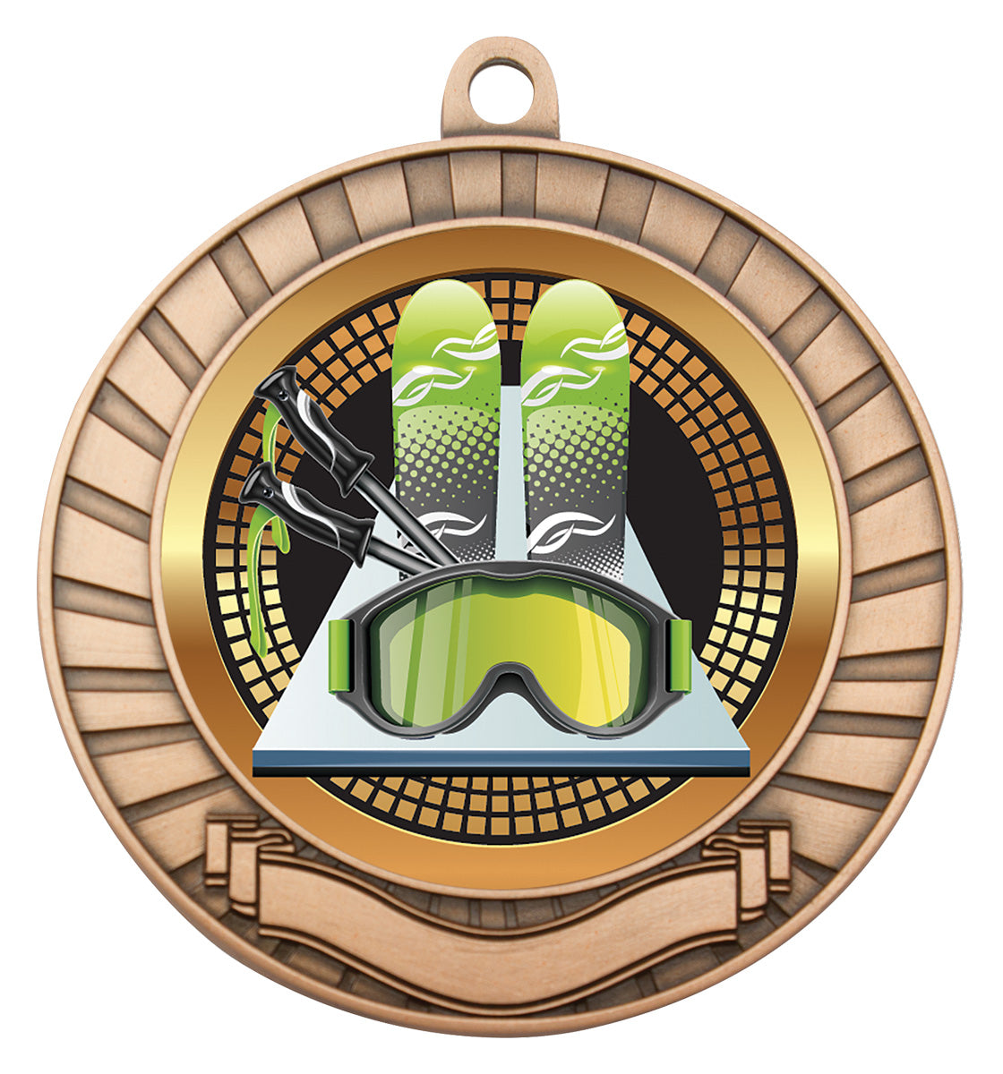 Eco Scroll - Skiing Bronze