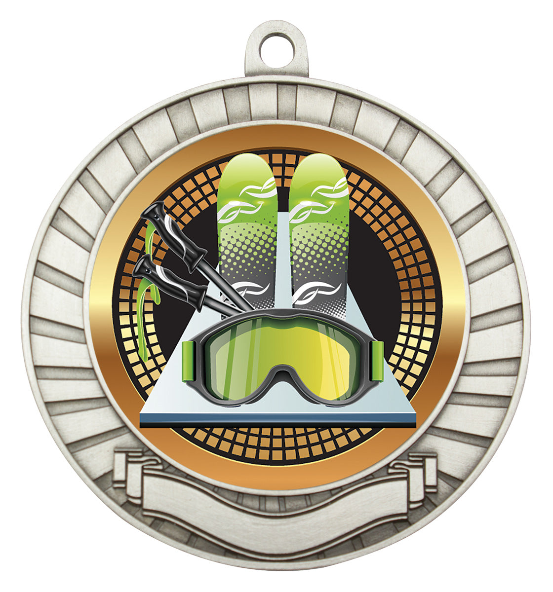 Eco Scroll - Skiing Silver