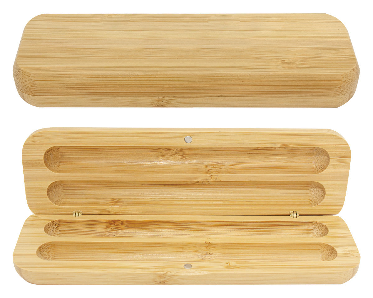 Bamboo Pen Box - Double 170mm