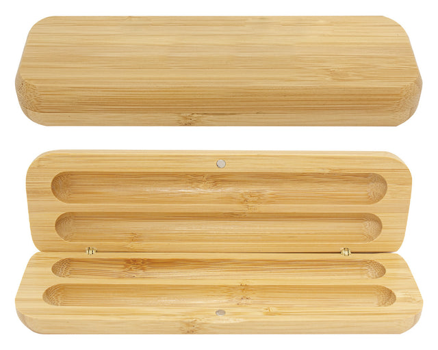 Bamboo Pen Box - Double 170mm