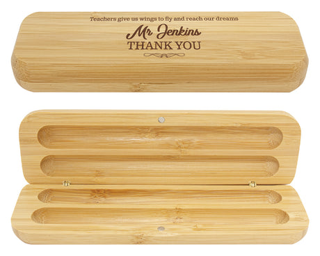 Bamboo Pen Box - Double 170mm