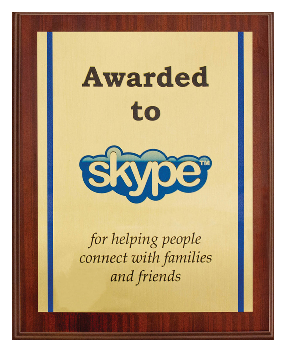 Colour Plaque - Gold 200mm