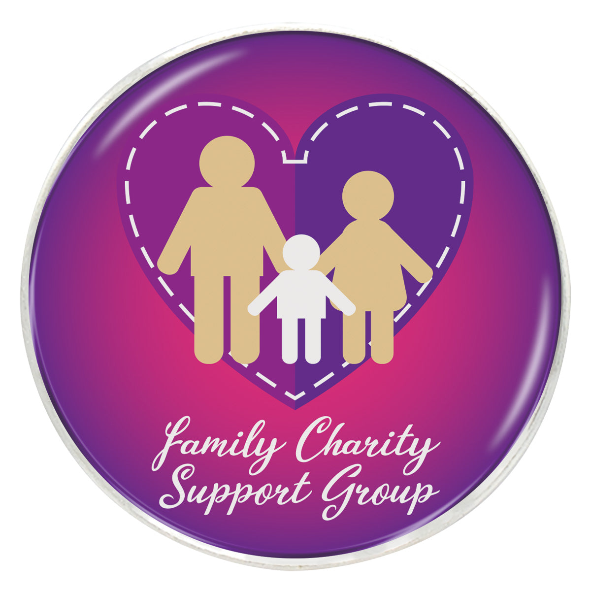 Metal Brooch Silver 27mm