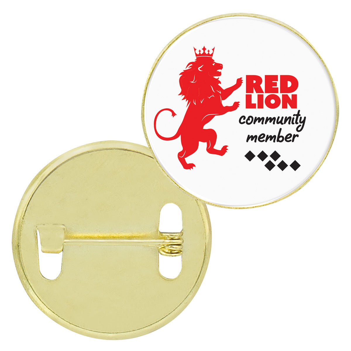 Metal Brooch Gold 27mm