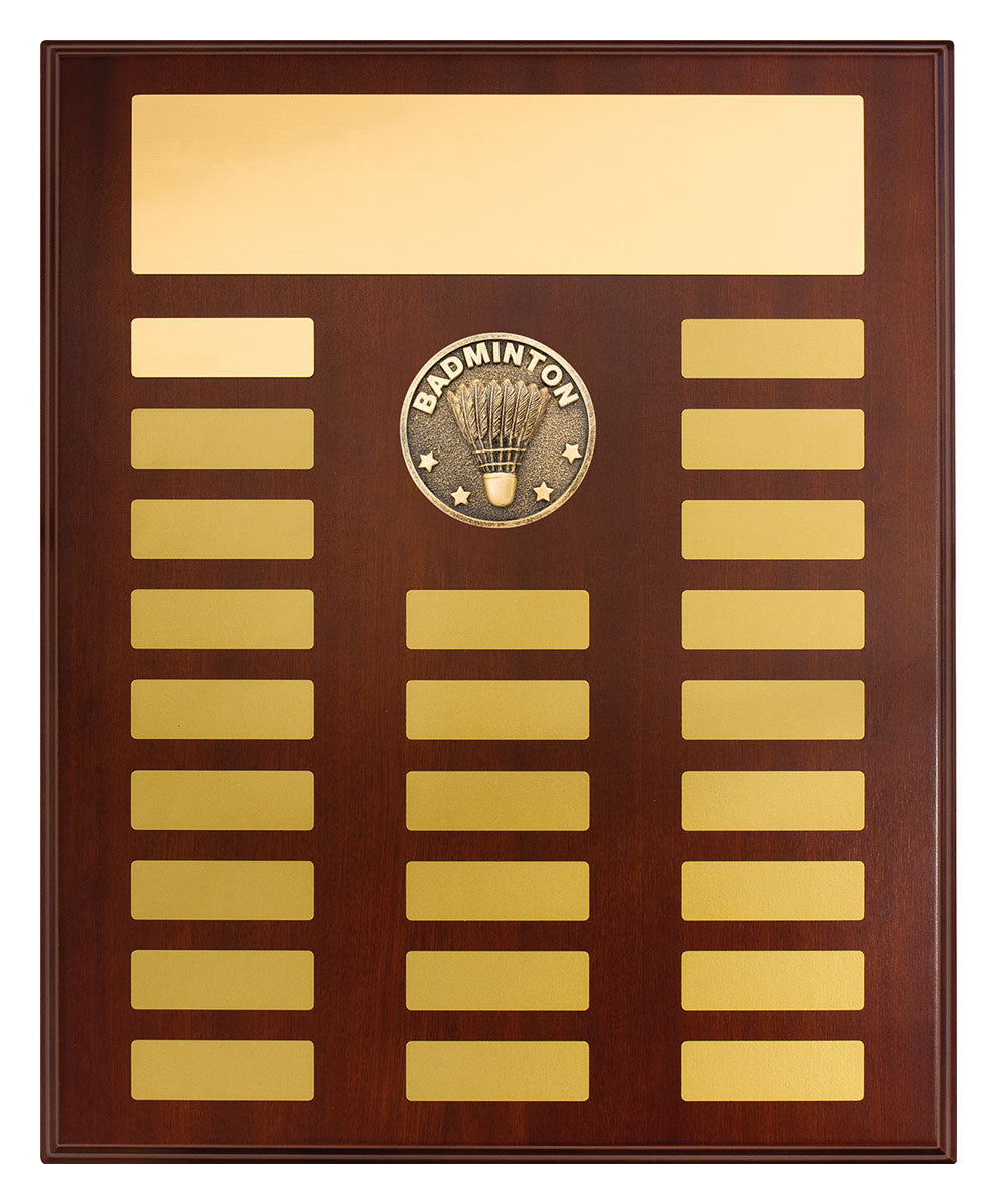 Perpetual Plaque - Badminton 380mm
