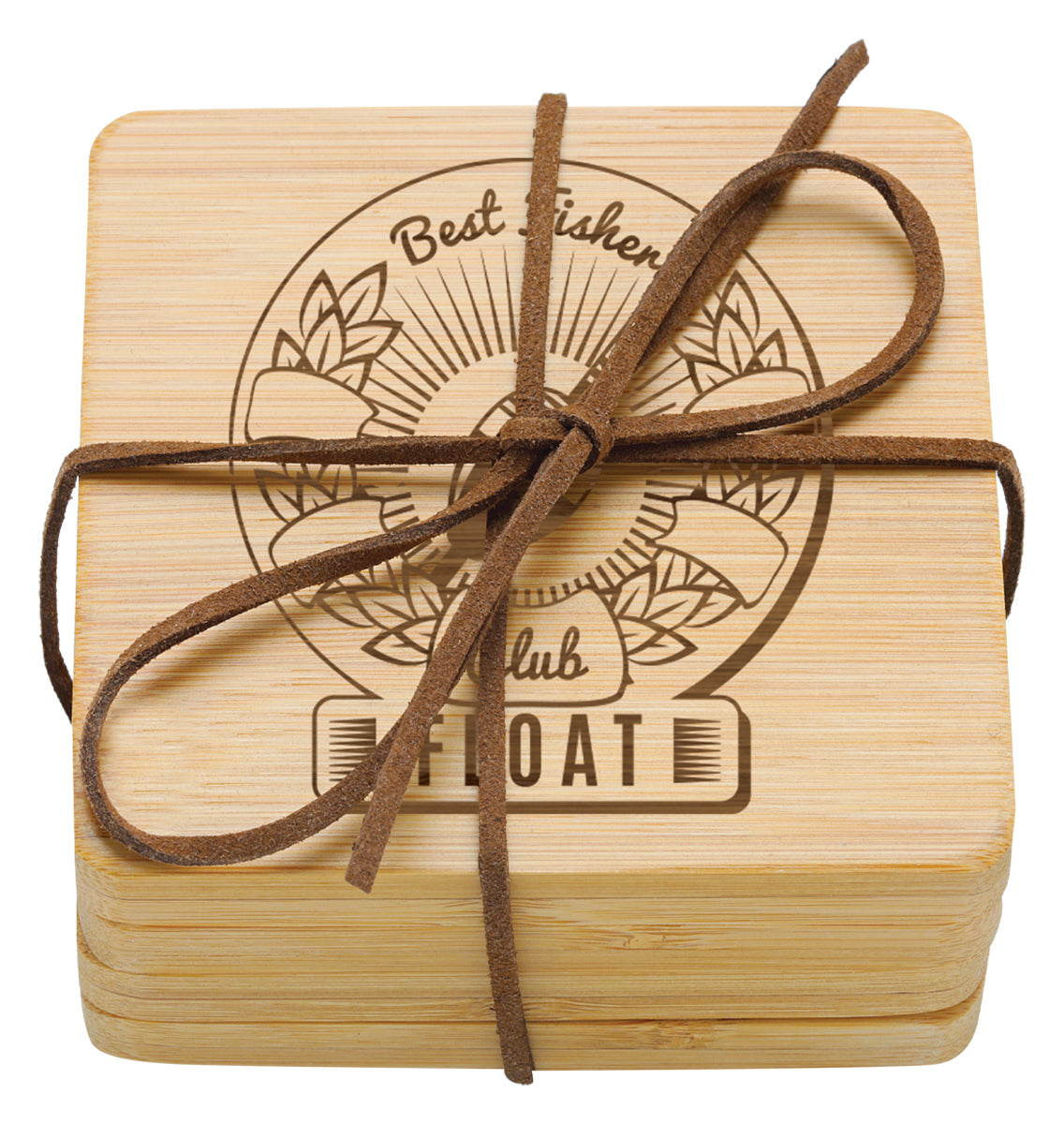 Bamboo Coaster Set - Square 90mm