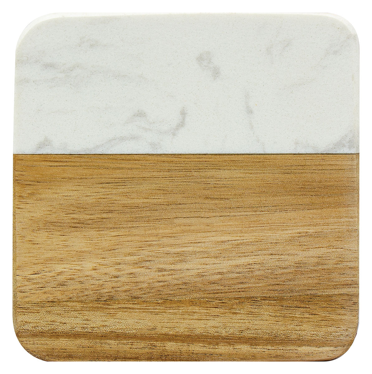 Acacia & Marble Coaster 100mm