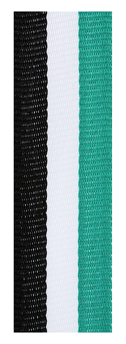 Teal / White / Black Ribbon 800 x 23mm