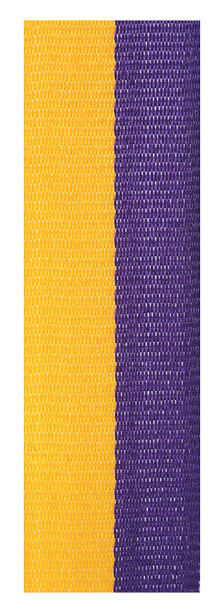 Purple / Gold Ribbon 800 x 23mm
